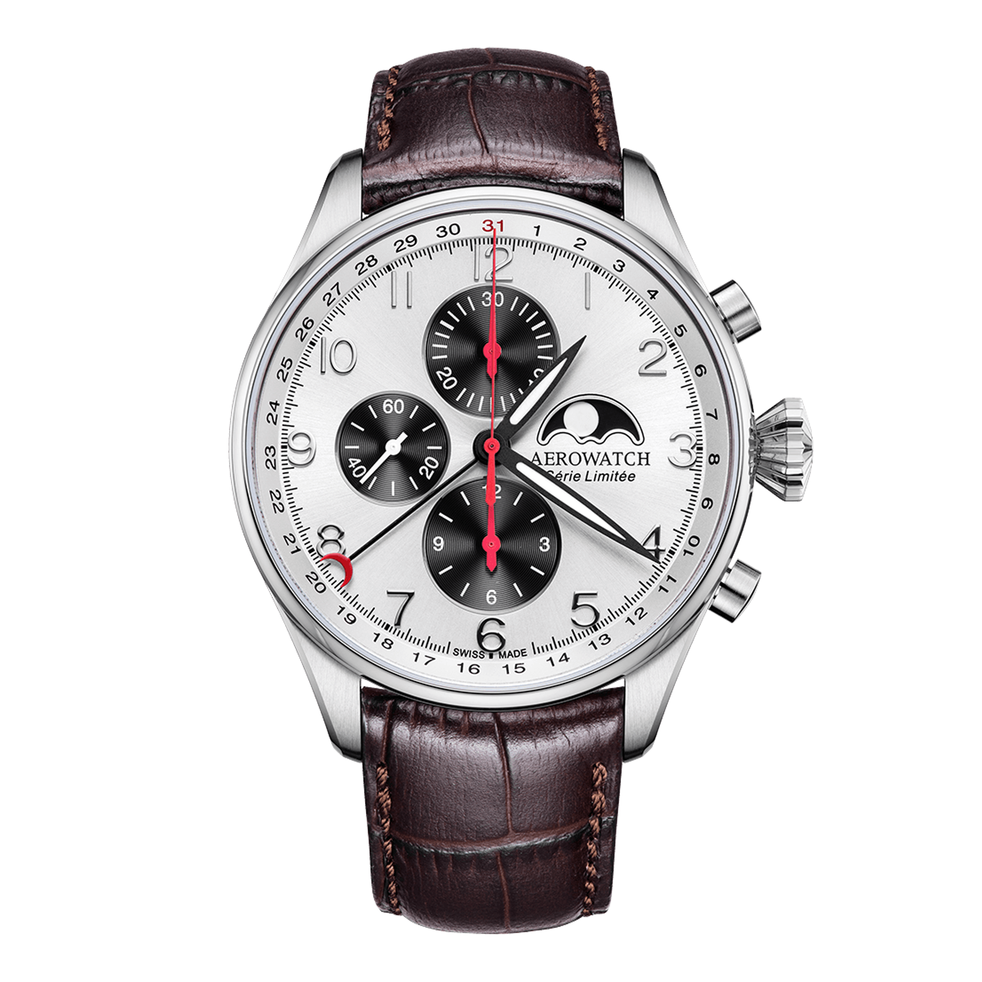 herrenuhr, chronograph, armbanduhr, pilotenuhr, pilote, stopuhr, aerowatch, grandes classiques, uhr, herrenarmbanuhr, wrist watch, watch, aerowatch, automatik, uhrwerk, uhrmacher, chronometrie, manufaktur, swissmade, juwelier, zürich, sahak, jewellery